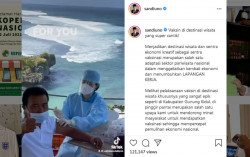 Suntik Vaksin di Pantai Gunungkidul Dapat Apresiasi dari Menparekraf Sandiaga Uno