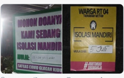 Di Kalurahan Tamanan Bantul, Rumah Warga yang Terpapar Covid-19 Ditandai dengan Stiker