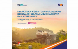Libur Idul Adha, KA Jarak Jauh hanya untuk Perjalanan Esensial, Kritikal dan Mendesak