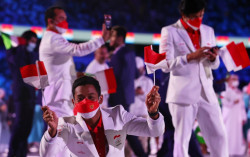 Ikut Tampil dalam Pembukaan Olimpiade Tokyo, Ini Penampakan Kontingen Indonesia..