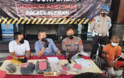 Pembunuhan di Sleman Terungkap Berawal dari Informasi Seseorang Meminjam Cangkul
