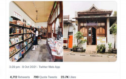 Sebuah Toko Buku di Kotagede Viral di Twitter, Foto-fotonya Bikin Warganet Ingin Meluncur