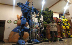Replika Robot dari Sepeda Motor Karya Orang Bantul Dijual Sampai China