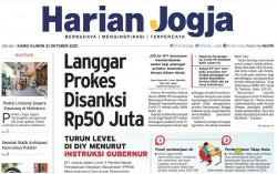 HARIAN JOGJA HARI INI: Langgar Prokes Disanksi Rp50 Juta