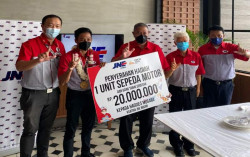 JNE Sambut Hangat Ksatria JNE Bogor Haggies Mugara, Peraih Medali Emas dan Perak PON XX Papua