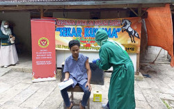 Pemain Jatilan di Kulonprogo Jadi Sasaran Vaksinasi Covid-19