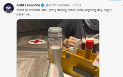 Viral, Pesan Air Mineral Jadi Deg-degan Saat yang Datang Botolnya Seperti Ini, Berapa Harganya?