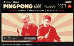 Pingpong Heboh di Awal Tahun, Ini Link Nonton Live Pertandingan Pingpong Desta vs Abdel
