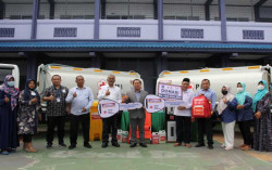 Program Sahabat Wash PMI-Indomaret Salurkan Bantuan Donasi