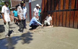 Bupati dan Wakil Bupati Bantul Tinjau Program Padat Karya