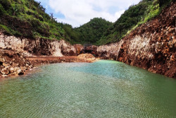 Ada Sumber Air, Lokasi Pengerukan Pelabuhan Gesing Gunungkidul Berubah Jadi Danau Kecil