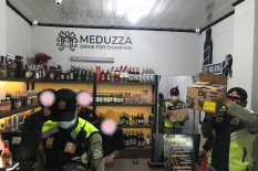 Satpol PP Sleman Sita Ratusan Botol Minuman Beralkohol
