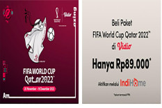 Lebih Seru! Nonton FIFA World Cup Qatar 2022 dari Vidio, di IndiHome TV