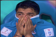 Dengar Kabar Korsel Menang atas Portugal, Luis Suarez Nangis