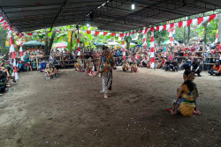 Meriahkan Tahun Baru, Warga Sumbermulyo Gelar Pentas Seni Reog