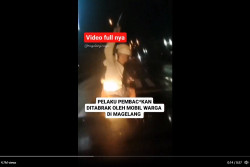 Viral Video Klitih Bawa Celurit Ditabrak Mobil di Magelang