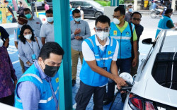 Mudik Pakai Mobil Listrik, Tenang...Ada 16 SPKLU  di Tol Trans Jawa dan Sumatra