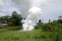 Belasan Kilogram Bubuk Mercon Dibakar dan Dimusnahkan