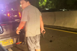 Polisi Selidiki Kepemilikan Senpi Koboi Jalanan Tol Tomang