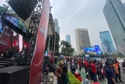 Pentas Musik dan Ratusan Kelompok Suporter Ramaikan Pawai Kemenangan Timnas U-22