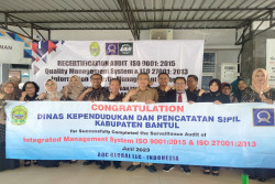 Disdukcapil Bantul Raih Sertifikat ISO untuk Inovasi Layanan Adminduk