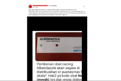 Beredar Kabar Penyaluran Obat Cacing Gratis sebagai Upaya Depopulasi, Ini Faktanya