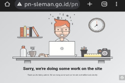 Laman PN Sleman Sempat Diretas dan Muncul Link Situs Slot Online