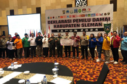 KPU, Bawaslu, Parpol dan Pemkab Sleman Deklarasikan Pemilu Damai
