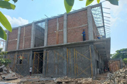 Dianggarkan Rp12 Miliar, Pembangunan Gedung Rawat Inap RSUD Saptosari Baru Kelar 36%