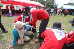 Dikukuhkan, KSB Glagaharjo Gelar Simulasi Penanggulangan Erupsi Merapi