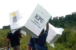 Pemilihan di Pedalaman: Petugas PPS dan PPK Angkut Logistik Pemilu dengan Jalan Kaki