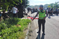 Tabrak Patung Gupolo di Jembatan Bantar, Pemotor Meninggal di Tempat