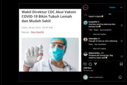 Cek Fakta: Konten yang Menyebut Wakil Direktur CDC Akui Vaksin Covid-19 Membuat Tubuh Lemah dan Mudah Sakit