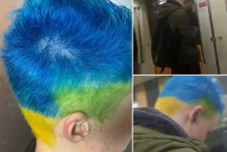 Pria di Moskow Didenda Akibat Rambutnya Dicat Warna Kuning dan Biru, Ini Sebabnya