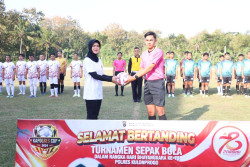 Peringati HUT Bhayangkara ke-78, Polres Kulonprogo Gelar Turnamen Sepak Bola