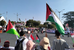 Aksi Hari Konstitusi: Berharap Prabowo Menggalang Dukungan Internasional untuk Kemerdekaan Palestina