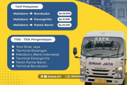Jadwal dan Lokasi Penjemputan Bus Sinar Jaya Jurusan Malioboro ke Parangtritis Selasa 24 Juni 2025