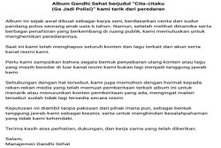 Hanya Sepekan Dirilis, EP Perdana Gandhi Sehat Ditarik dari Peredaran