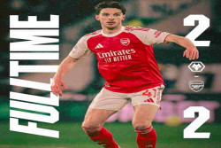 Gol Bunuh Diri di Menit Akhir Gagalkan Kemenangan Arsenal atas Wolves