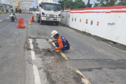 Separator Ring Road Utara Dibongkar untuk Ramp Tol Jogja-Solo