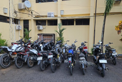 Bikin Bising di Wonosari, 20 Motor Knalpot Blombongan Disita Polisi