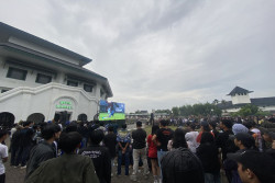 Nobar di Giwangan Jogja, Brajamusti dan Jakmania Bersatu