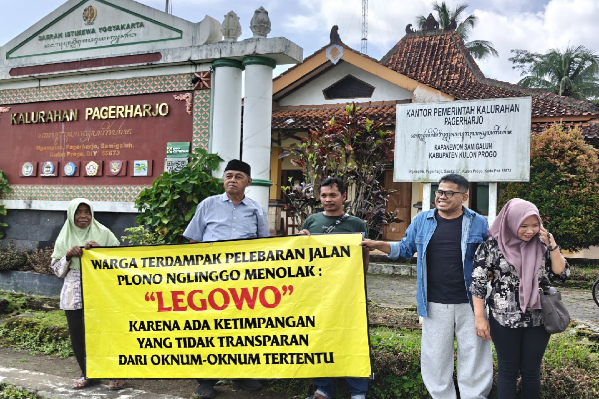 Warga Protes Ganti Rugi Lahan Nglinggo KP, Selisih Capai Miliaran