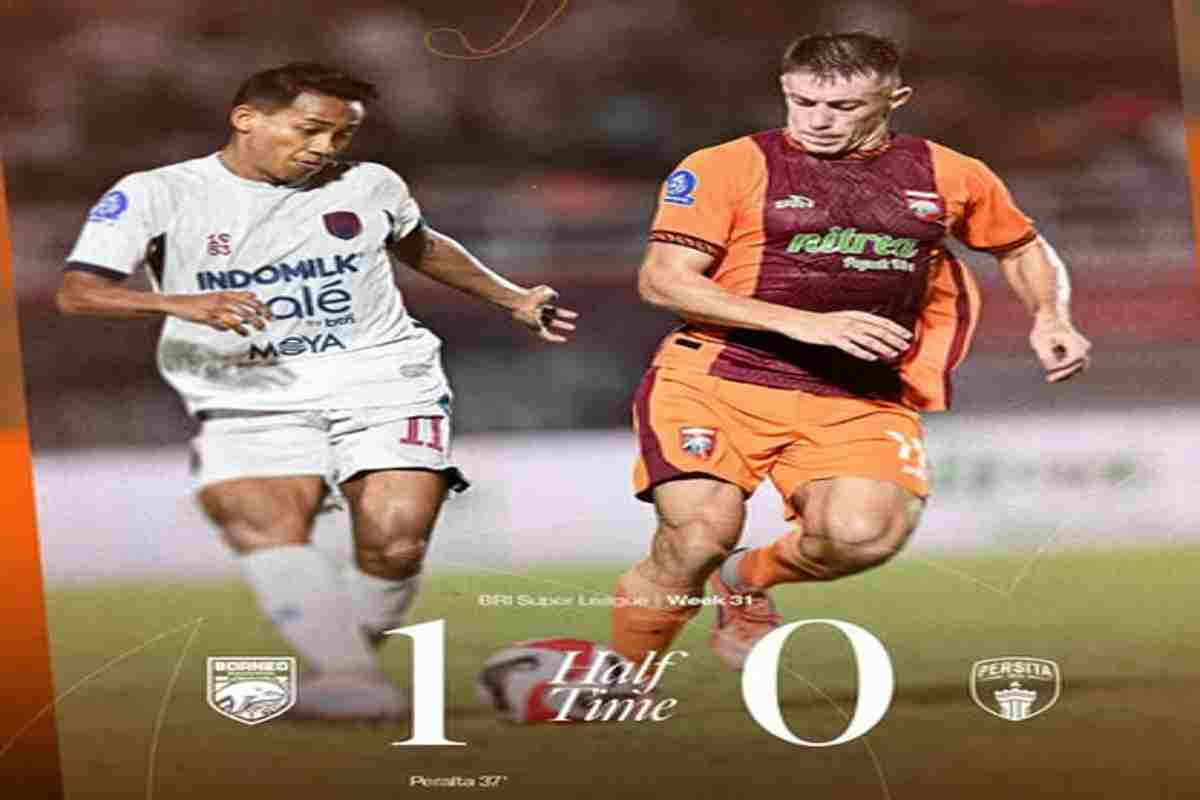 Borneo FC Unggul Tipis atas Persita di Babak Pertama