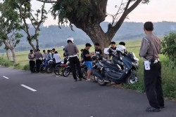 Polisi Razia Balap Liar di Prambanan Klaten, 10 Motor Disita