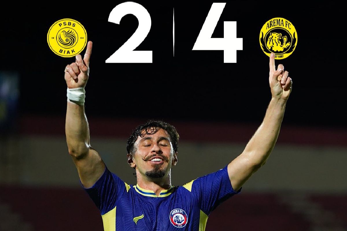 Hujan Gol! Arema Gila di Babak Pertama, PSBS Tertinggal 2-4