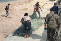 Satpol PP Tertibkan Praktik Sewa Tikar di Pantai Sepanjang Gunungkidul
