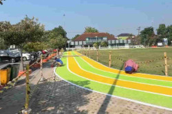 Joging Track Paseban Hampir Rampung, Siap Diresmikan Awal Juli