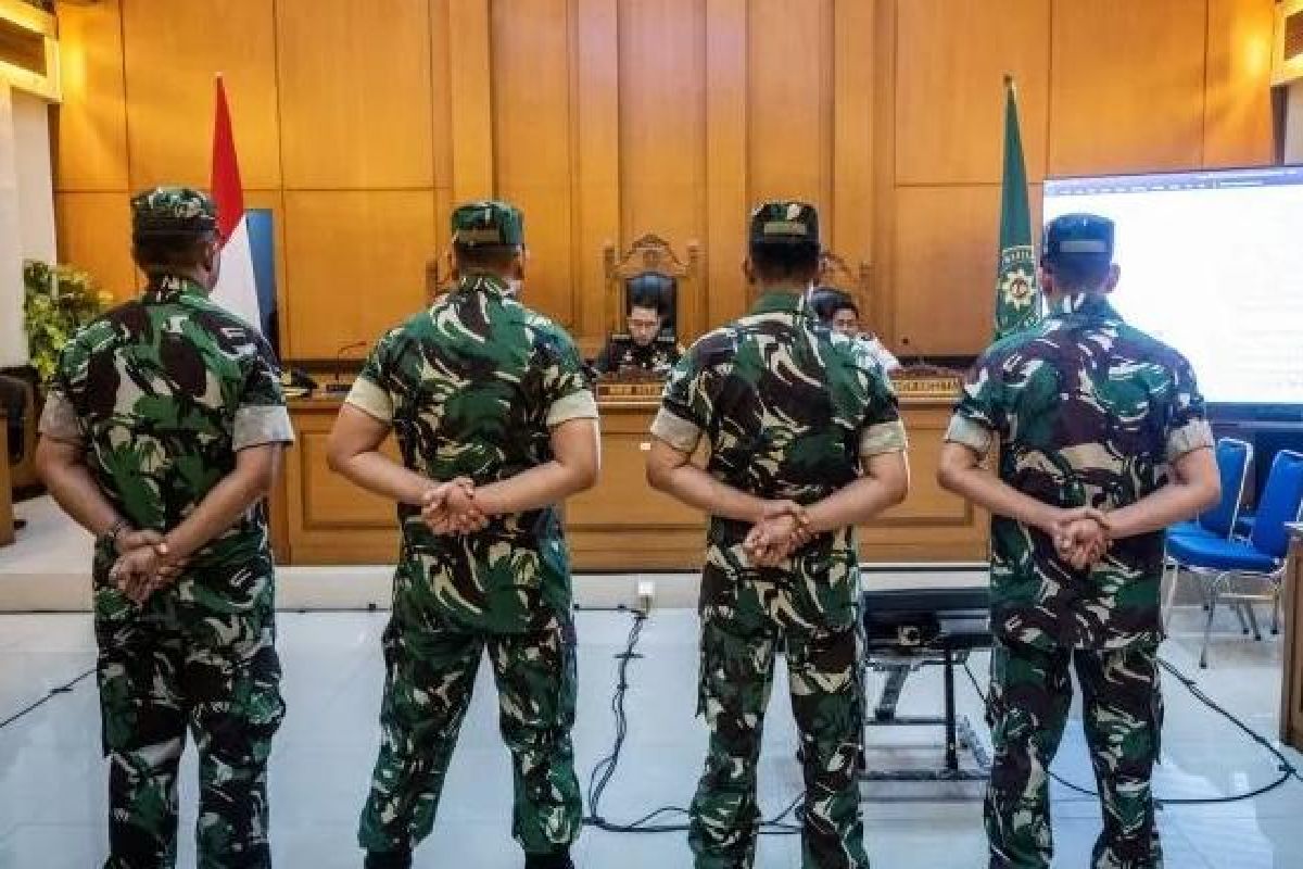 Hakim Vonis 4 TNI Penyiram Aktivis Andrie Yunus1,5-3 Tahun Penjara