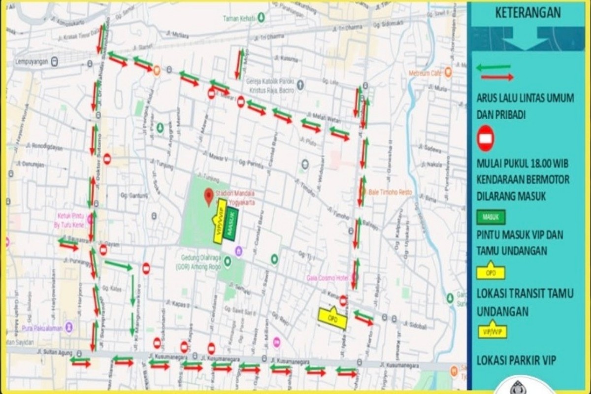 Pengajian Gus Iqdam di Mandala Krida Jogja, Ini Rute Pengalihan Arus